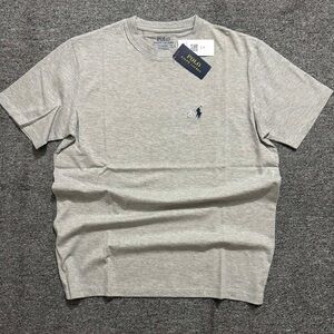 Polo by Ralph Lauren Heather Light Gray Crewneck Tee with Navy Pony